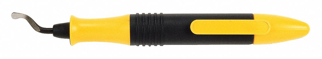 Deburring Tool: E100 Blade, Glo-Burr Handle, Yellow