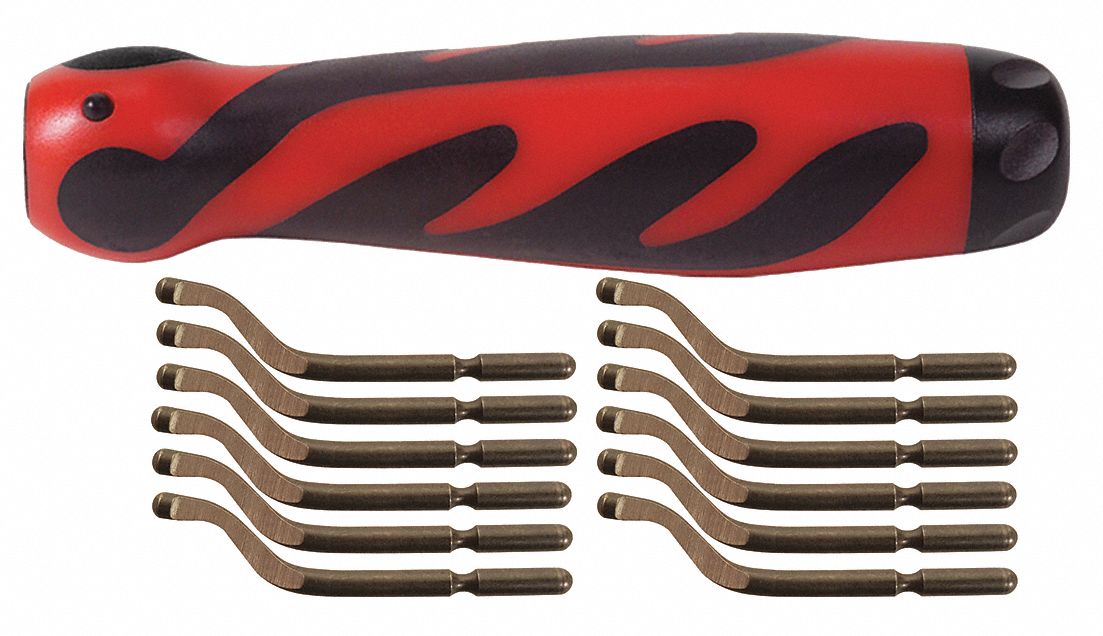 Deburring Tool Set: E100 Blade, Mango Click E Handle