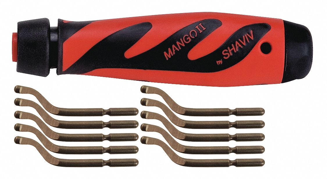 Deburring Tool Set: E100 Blade, Mango IIE Handle