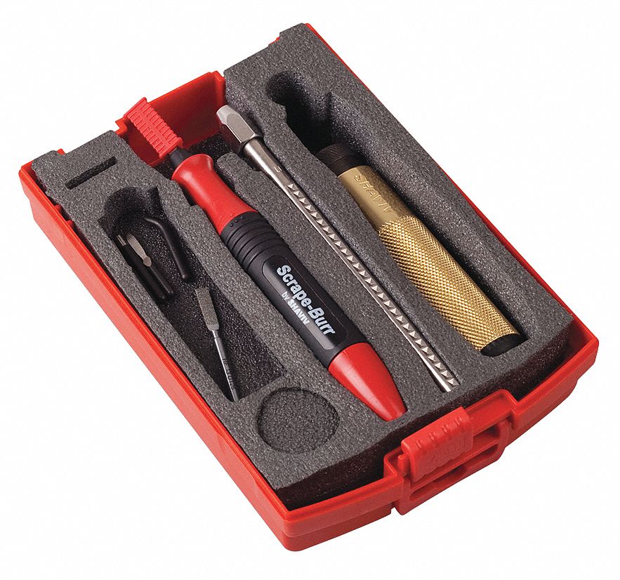 SHAVIV Deburring Tool Set, Plastic, Hi Speed Stl. 45NX5315400046