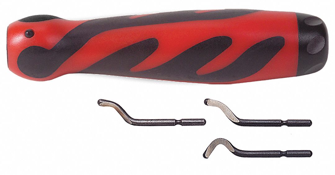 Deburring Tool Set: E100/E200/E300 Blade, Mango Click E Handle