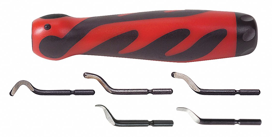 Deburring Tool Set: E100/E111/E120/E200/E300 Blade, Mango Click E Handle