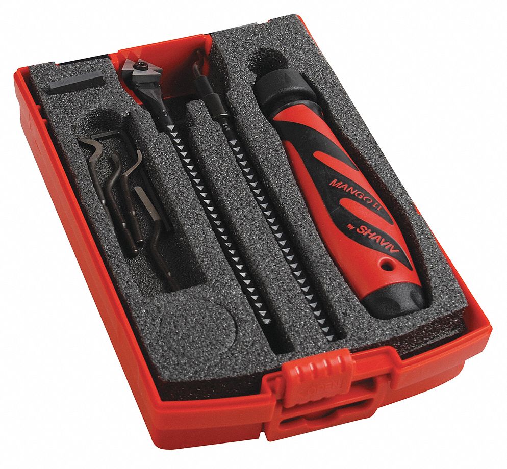 Deburring Tool Kit: D80C/D82C/E100/E111/E200/E300/E700 Blade, Mango II Handle
