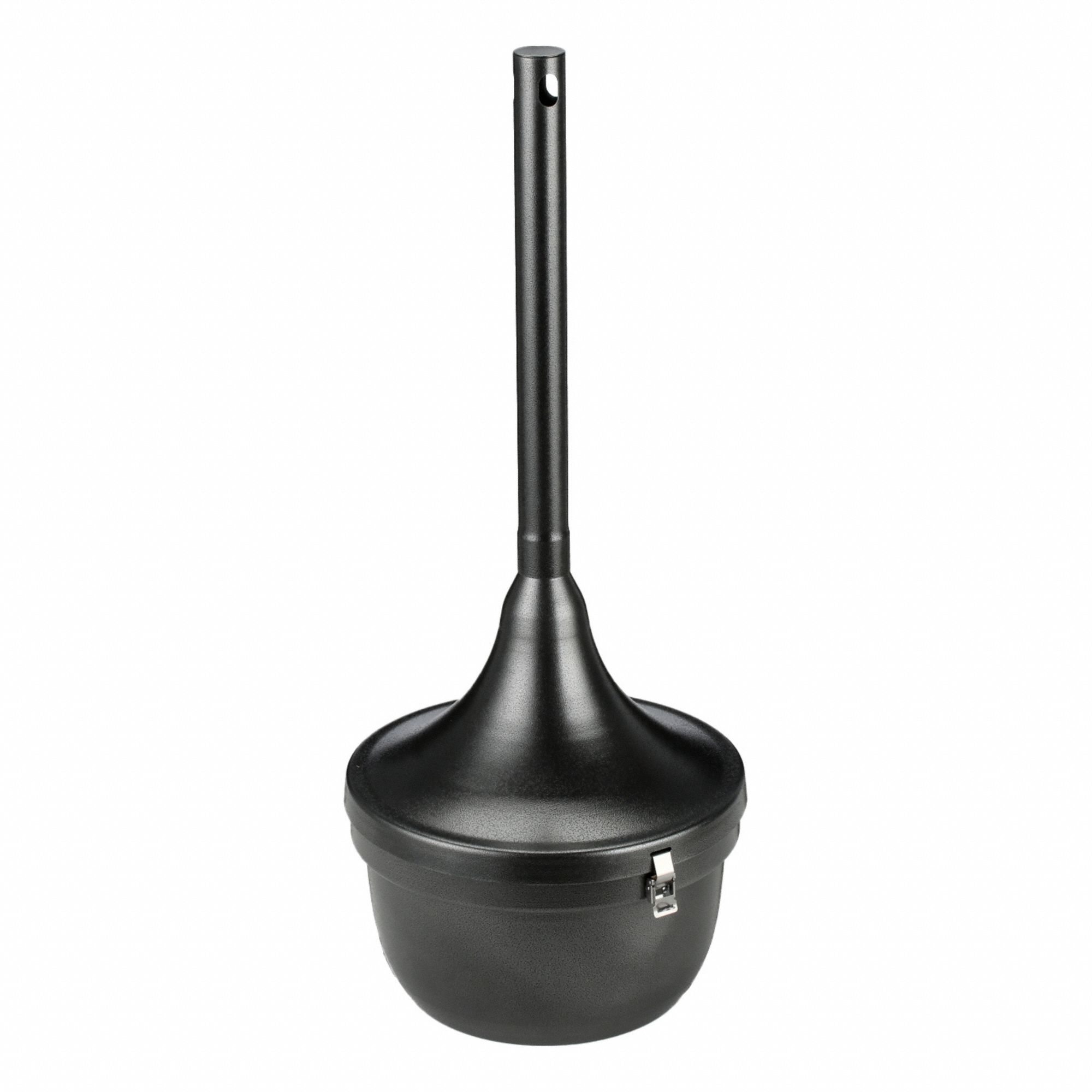 Cigarette Receptacle: 4 1/2 gal Capacity, 39 in Overall Ht, 16 in Container Dp, Charcoal