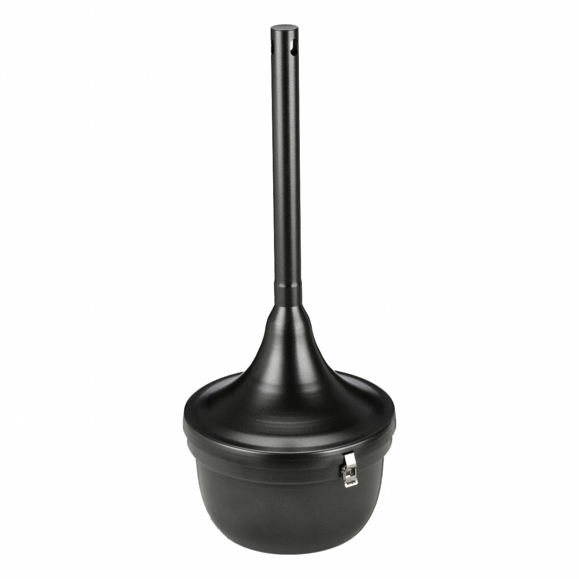 Cigarette Receptacle: 4 1/2 gal Capacity, 39 in Overall Ht, 16 in Container Dp, Charcoal