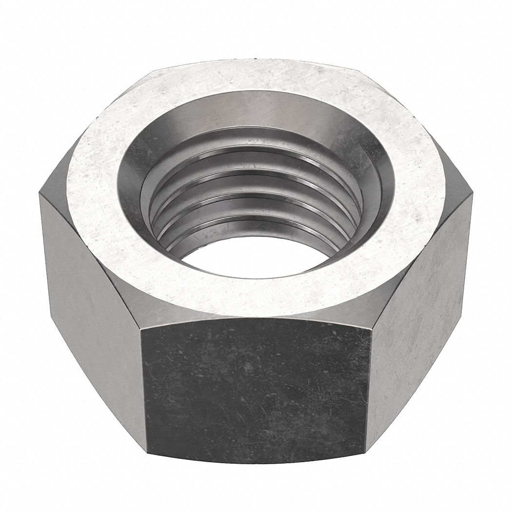 Hex Nut: Std Hex, 3/4"-10 Thread, 1 7/64 in Hex Wd, 41/64 in Hex Ht, Stainless Steel, 18-8, 20 PK