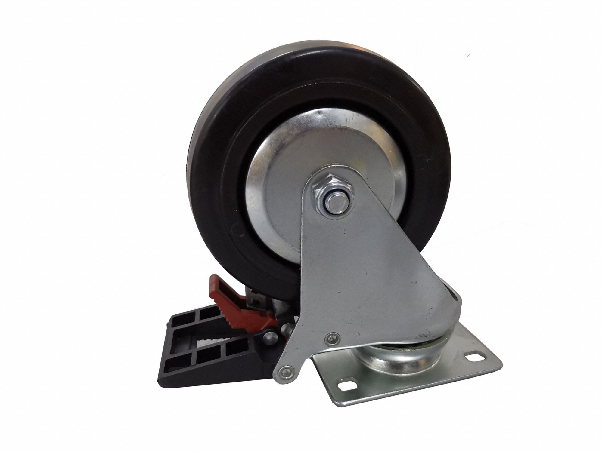 Swivel Tpr Caster with  Brake, 5x2, Caster
