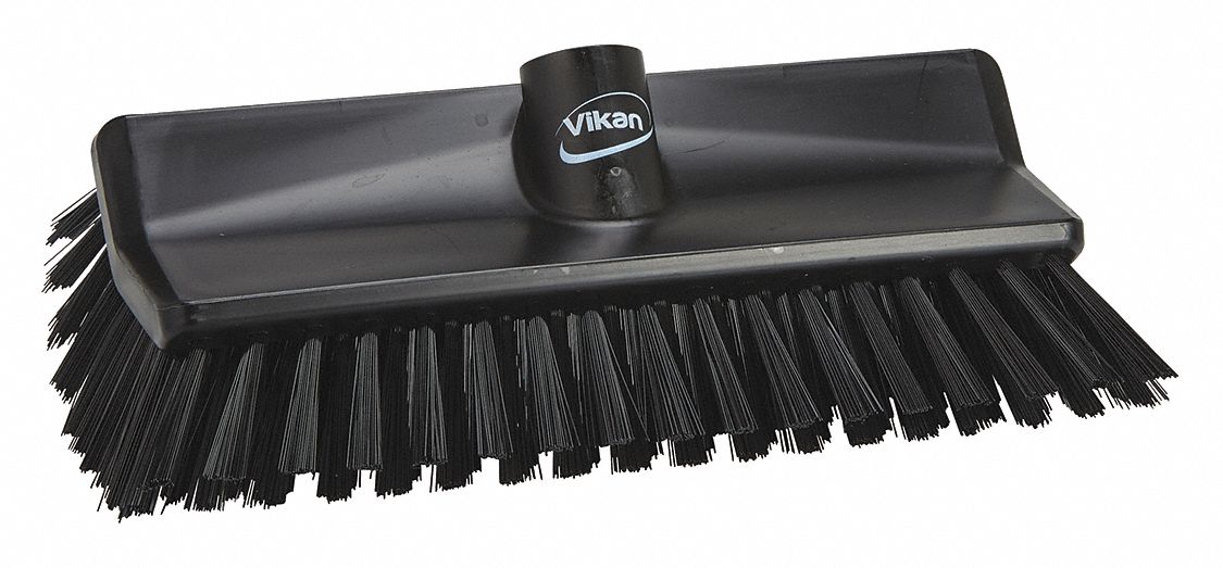 WALL BRUSH HEAD, MEDIUM, POLYESTER, 10⅜ IN BRUSH L, 5⅞ IN HEAD W, BLACK