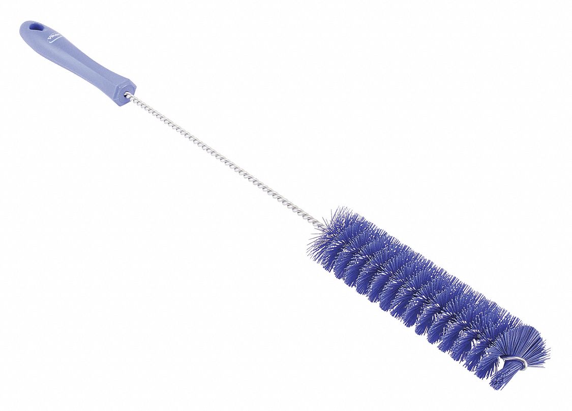 TUBE AND VALVE BRUSH, STRAIGHT HANDLE, POLYESTER BRISTLE, PURPLE, 1.625 IN BRUSH DIA