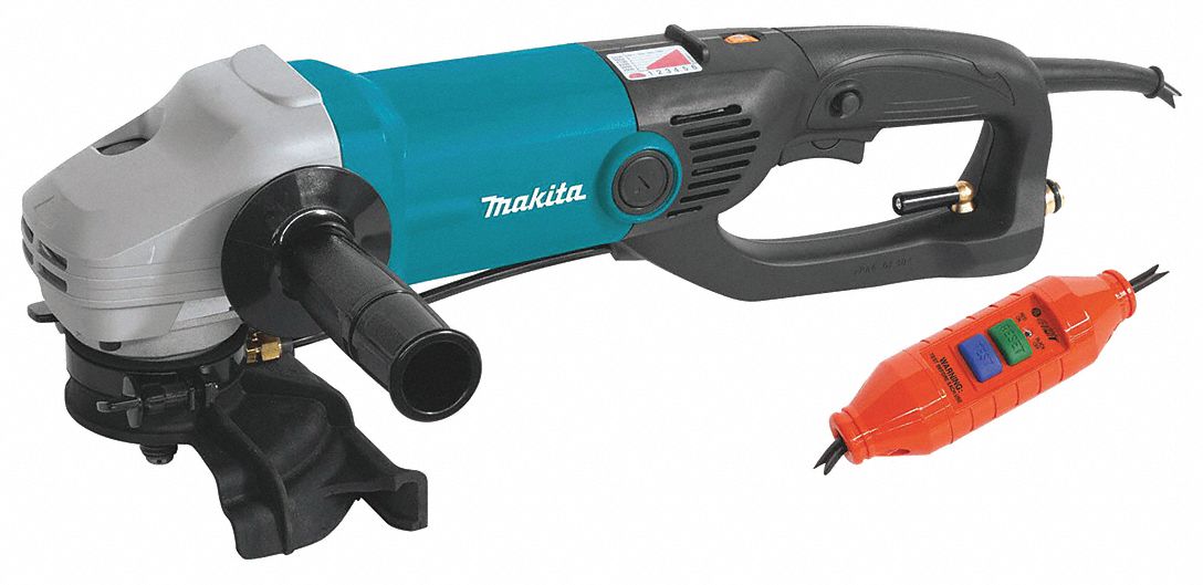 Stone Polisher: 5 in Max., Threaded Shank, Right Angle with Side Handle, 0 Accessories, 120 V