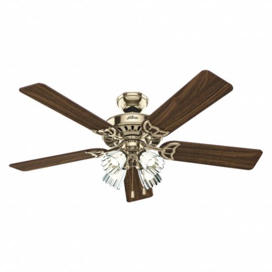 HUNTER, 4-Light, 3 Speeds, Decorative Ceiling Fan - 45PD95
