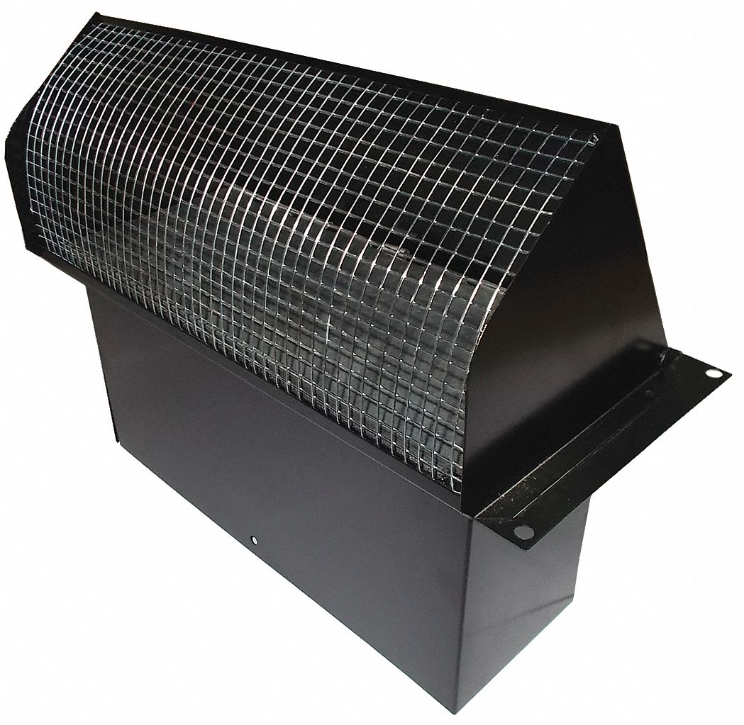 WALL CAP, SMOOTH RAIN CAP, RECTANGULAR, CS1, STEEL, BLACK, EPOXY, PRESS FIT, 25 GA, WALL CAP