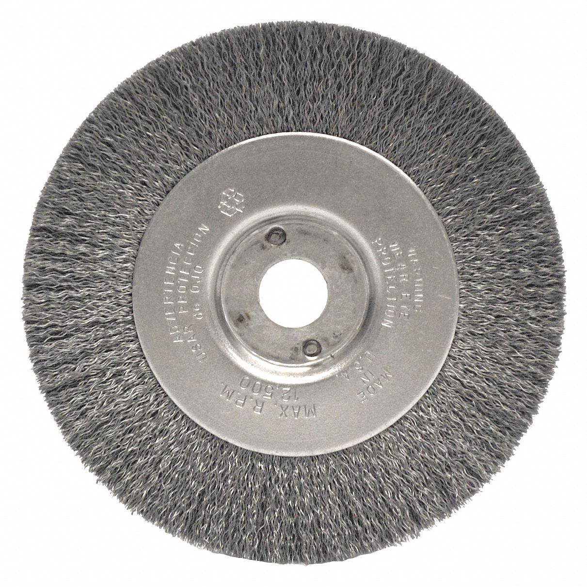 Wire Wheel Brush, Max. RPM 12, 500, 1/2in W