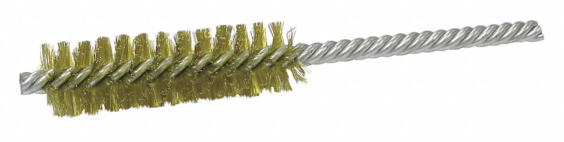 DOUBLE SPIRAL TUBE BRUSH, BRASS,PK10