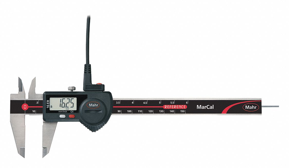 MAHR, 0 in to 6 in/0 to 150 mm Range, ±0.001 in/±0.03 mm Accuracy, 4