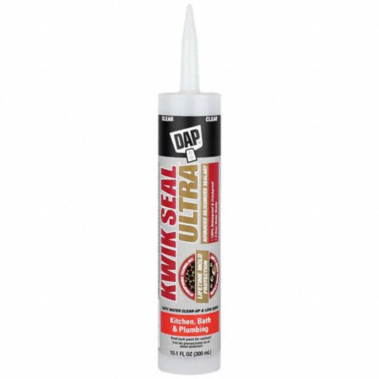 DAP, Kwik Seal Ultra, Clear, Acrylic Latex Sealant 45PG6018898 Grainger