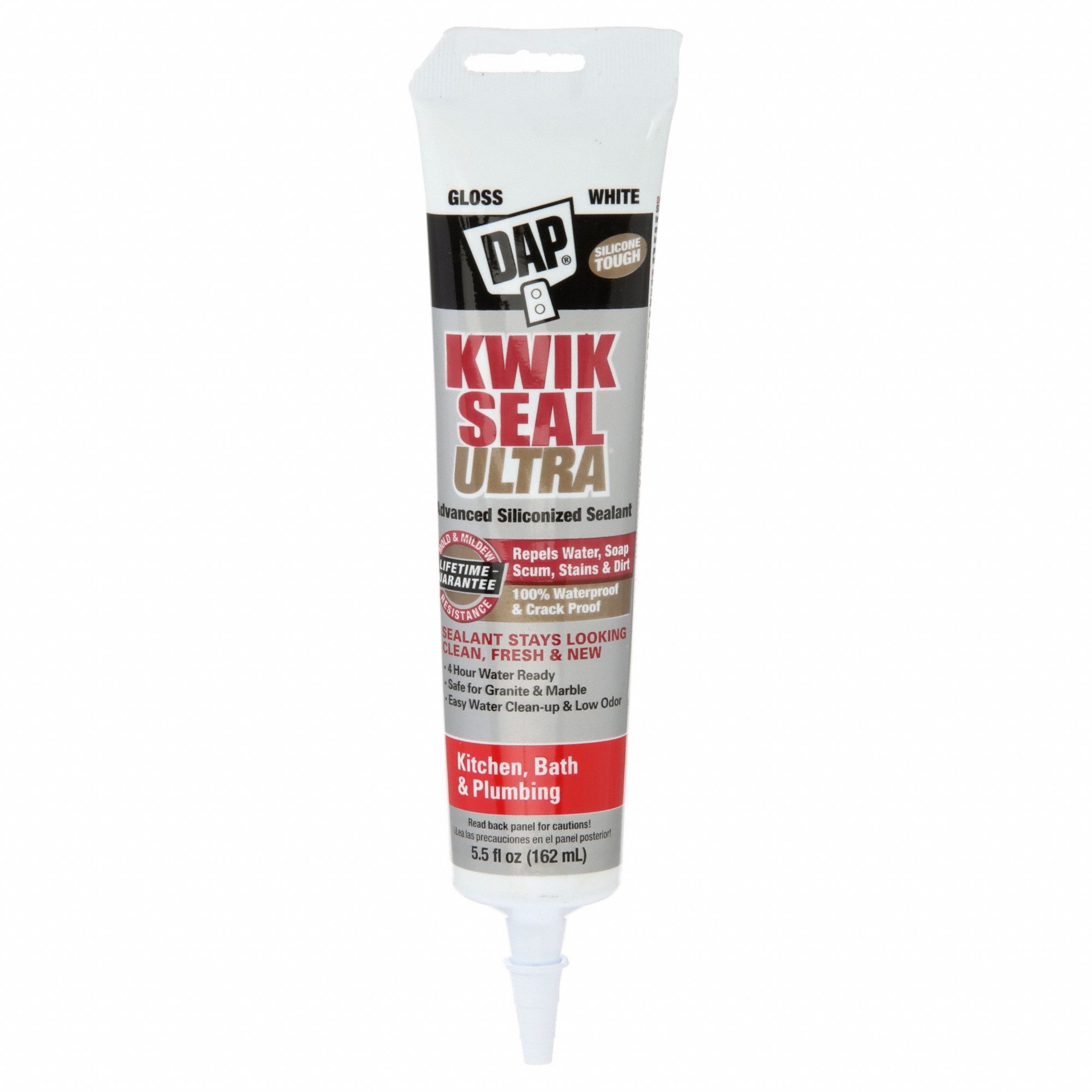 DAP, Kwik Seal Ultra, Gloss White, Acrylic Latex Sealant 45PG6218914