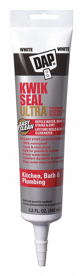 ACRYLIC LATEX SEALANT, KWIK SEAL ULTRA, GLOSS WHITE, 6 OZ, TUBE