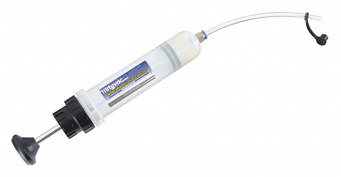 Fluid Extractor Syringe, Manual, 7-1/2" L