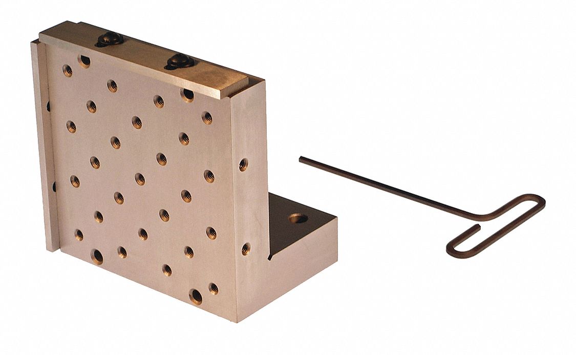 Angle Plate: Hardened Steel, 6 in L x 6 in W x 6 in H, 0.0002 in Square & Parallel