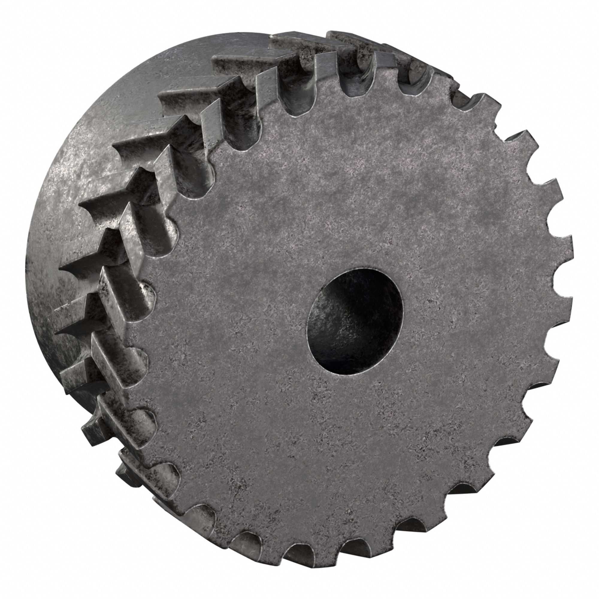 Gearbelt Pulley: Plain, 8 mm Pitch, For 16 mm Belt Wd, 24 Teeth, 1/2 in Bore Dia, Steel