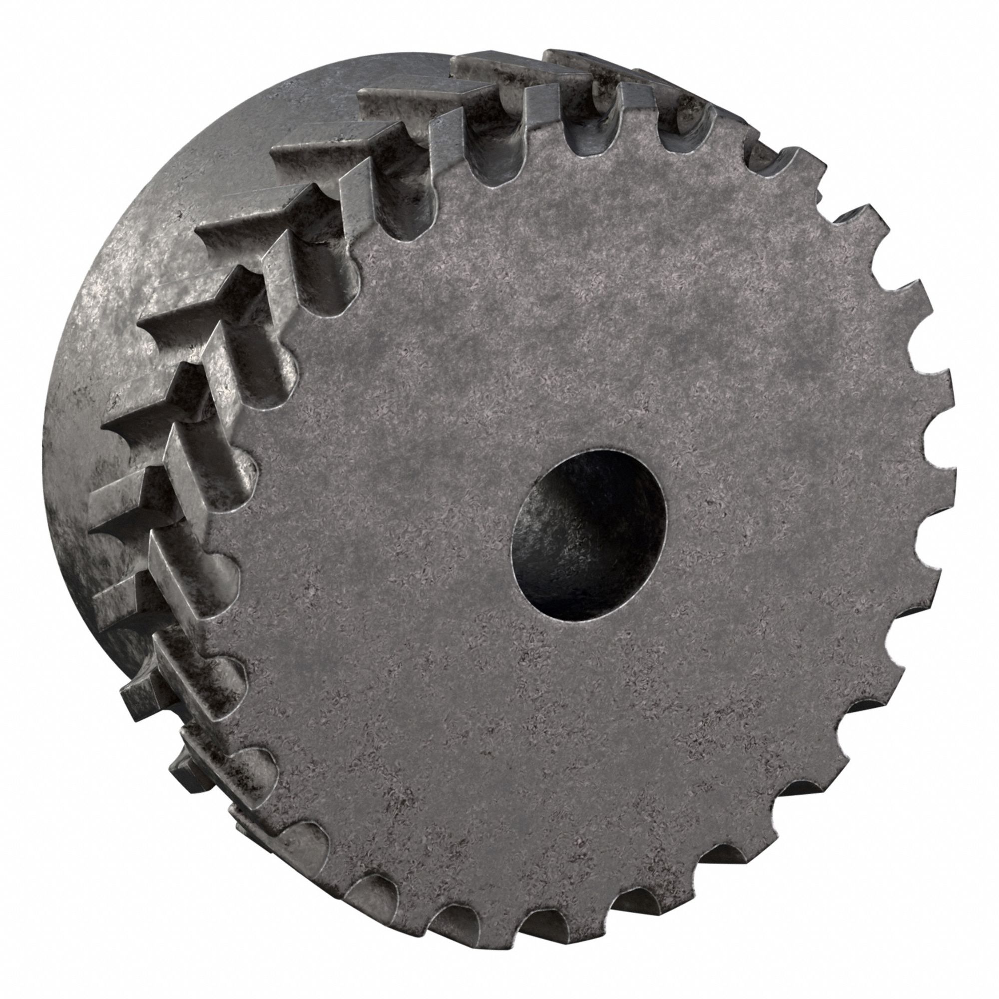 Gearbelt Pulley: Plain, 8 mm Pitch, For 16 mm Belt Wd, 25 Teeth, 1/2 in Bore Dia, Steel