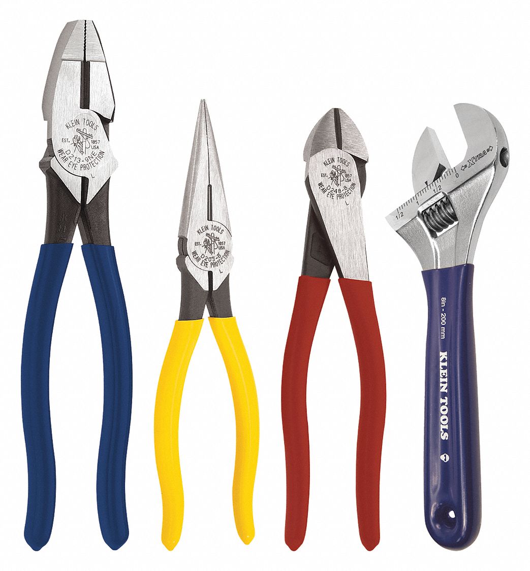 PLIER SET,DIPPED,4 PCS