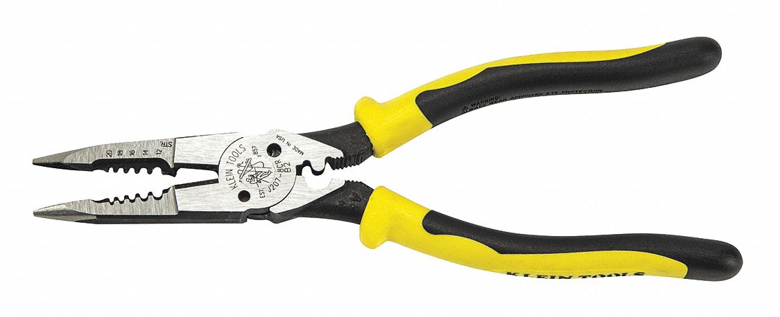 ALL PURPOSE PLIERS W/CRIMPER,8-3/8 IN L