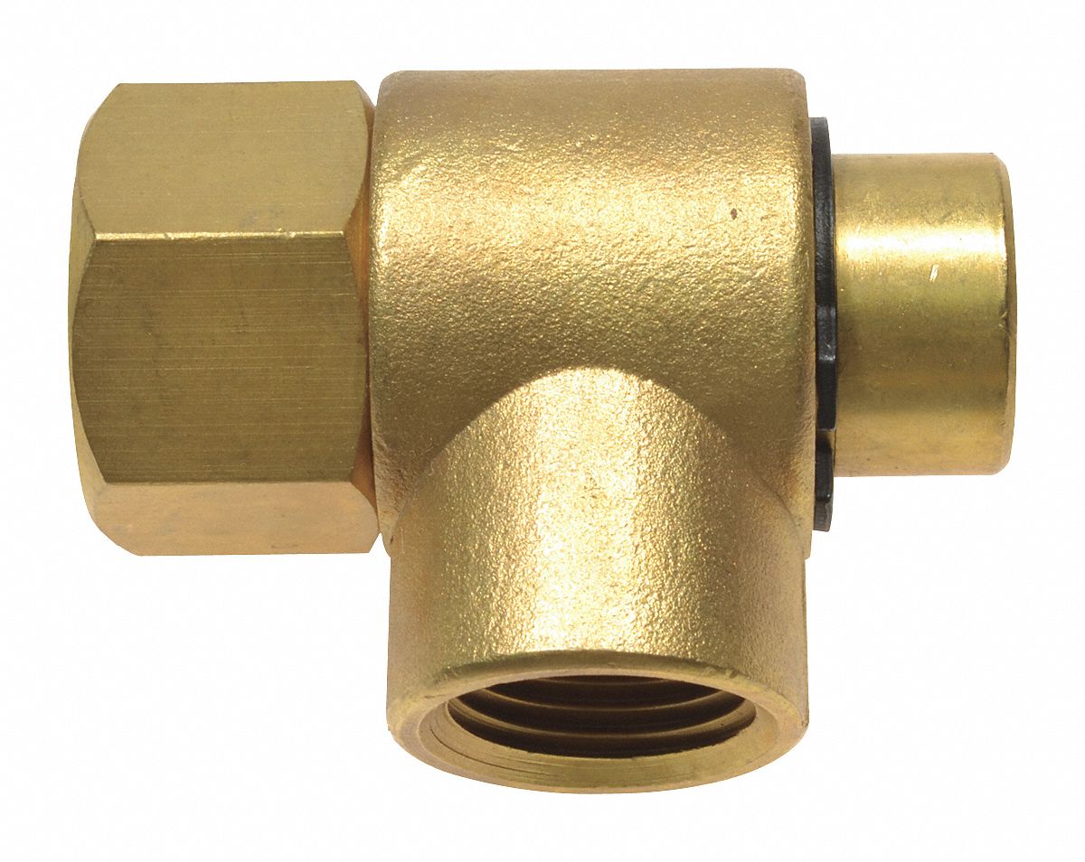 SWIVEL: ⅜ IN FNPT, ¼ IN FNPT, FOR 2CUA3 REEL SERIES, 300 PSI MAX OP PRESSURE, NITRILE