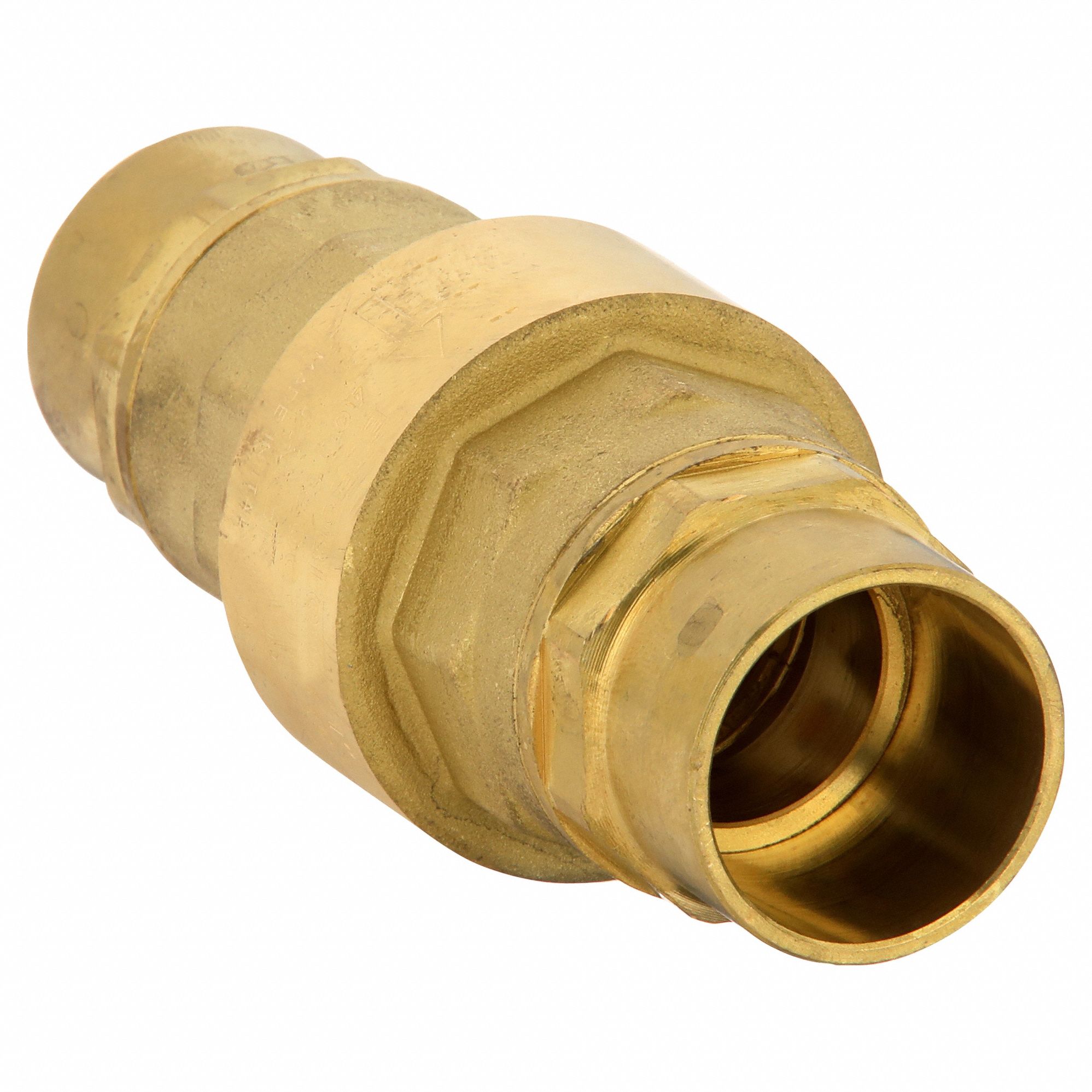 Valve: Swing, Inline Valve Body, 1 in Pipe Size, Sweat x Sweat, Brass, Female, Sweat, Sweat