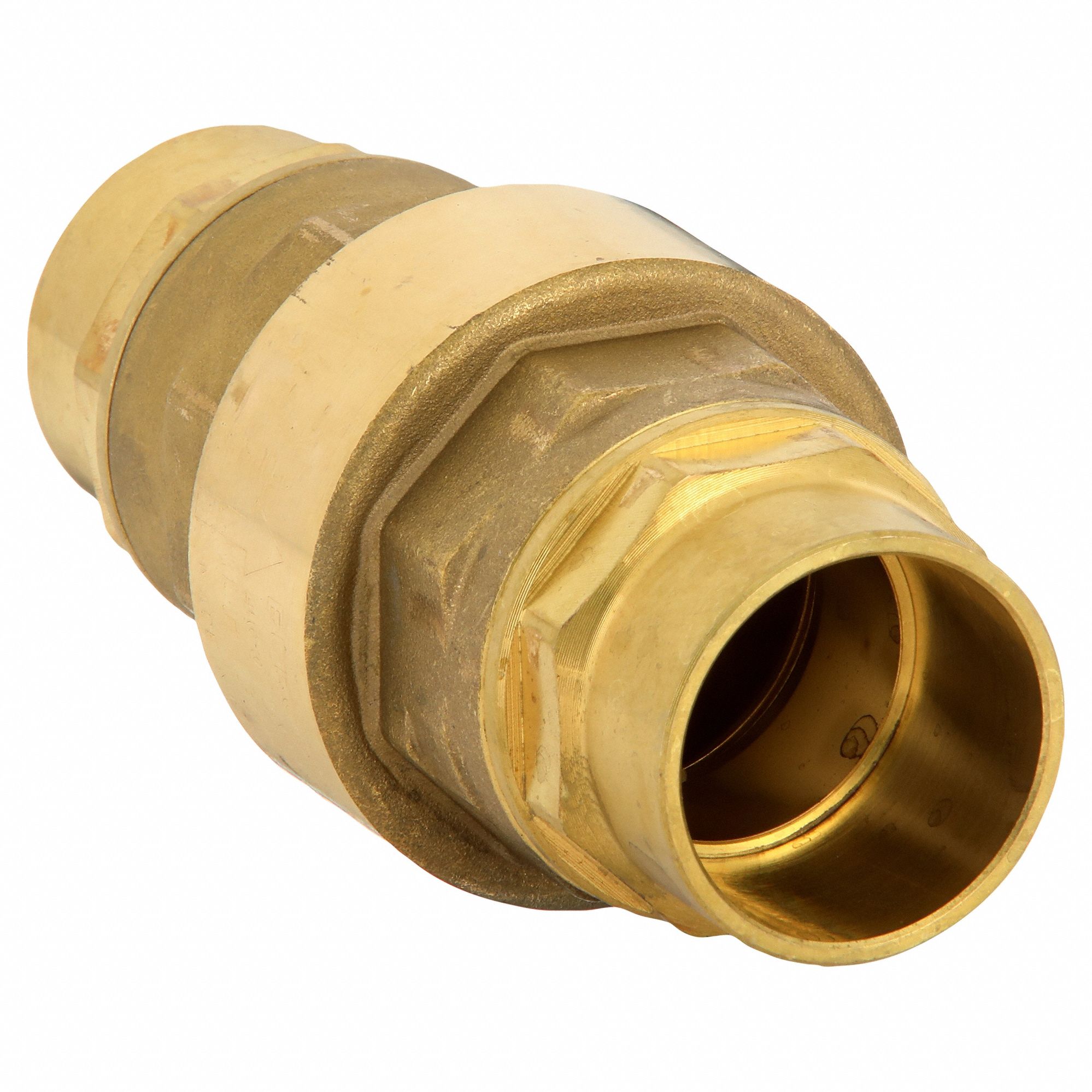 Valve: Swing, Inline Valve Body, 1 1/4 in Pipe Size, Sweat x Sweat, Brass, Female, Sweat, Std