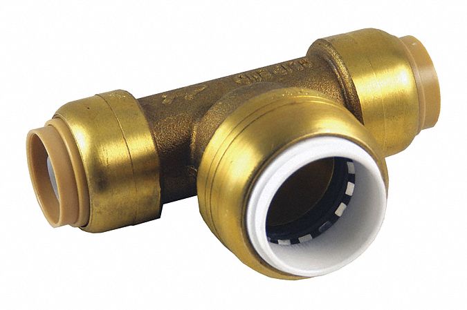 SHARKBITE DZR Brass Slip Tee, 1/2 in Tube Size - 45RF60|UIP363 - Grainger