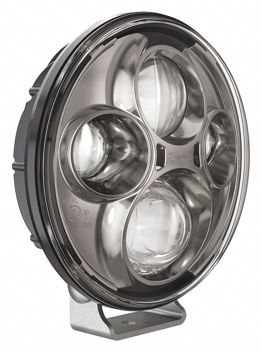 Vehicle Work Light: Round, Trapezoid, LED, Pedestal, DT04-2P Connector, Surface Mount