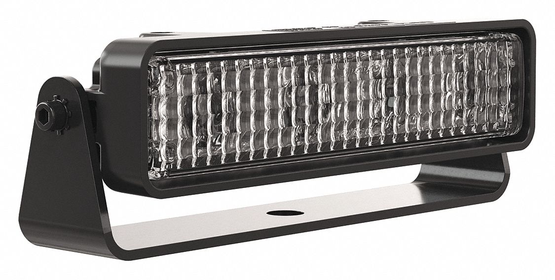 Vehicle Work Light: Rectangular, Flood, LED, Bracket, DT04-2P Connector, ATVs, Black