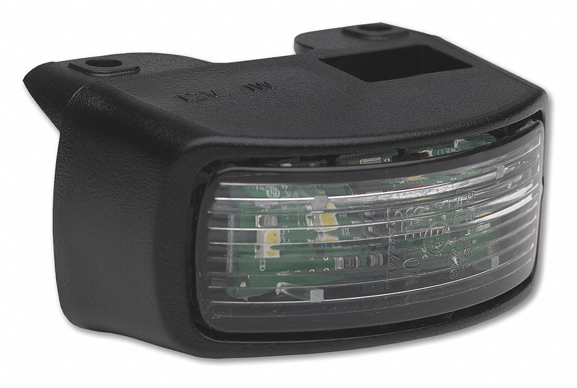 License Plate Light: LED, License Plate Light, Clear, Rectangular, 1 1/2 in Overall Ht
