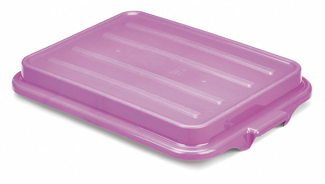 Food Box Lid: 22 in Overall Lg, 15 19/32 in Overall Wd, 2 1/2 in Overall Dp, Purple