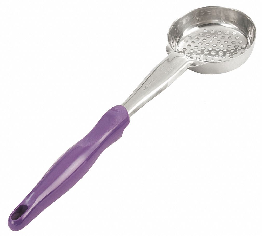 VOLLRATH, 13 5/16 in Overall Lg, 4 oz Capacity, Heavy-Duty Spoodle ...