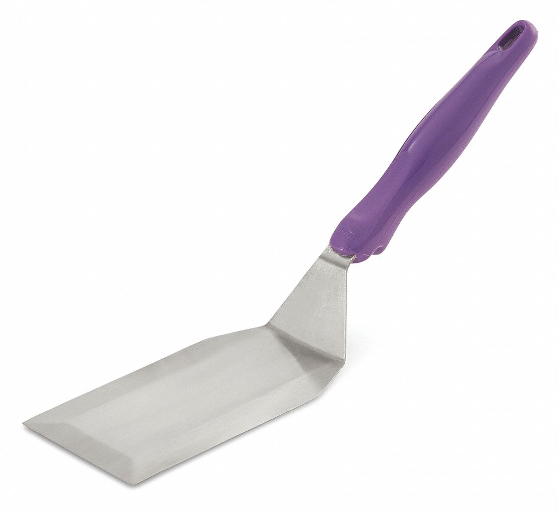 Turner: Stainless Steel, Vollrath, 6 in Blade Lg, 3 in Blade Wd, 13 1/2 in Overall Lg