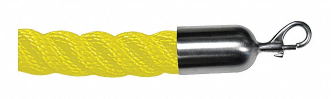 Barrier Rope, 8 ft.L, Satin Chrme Snap End