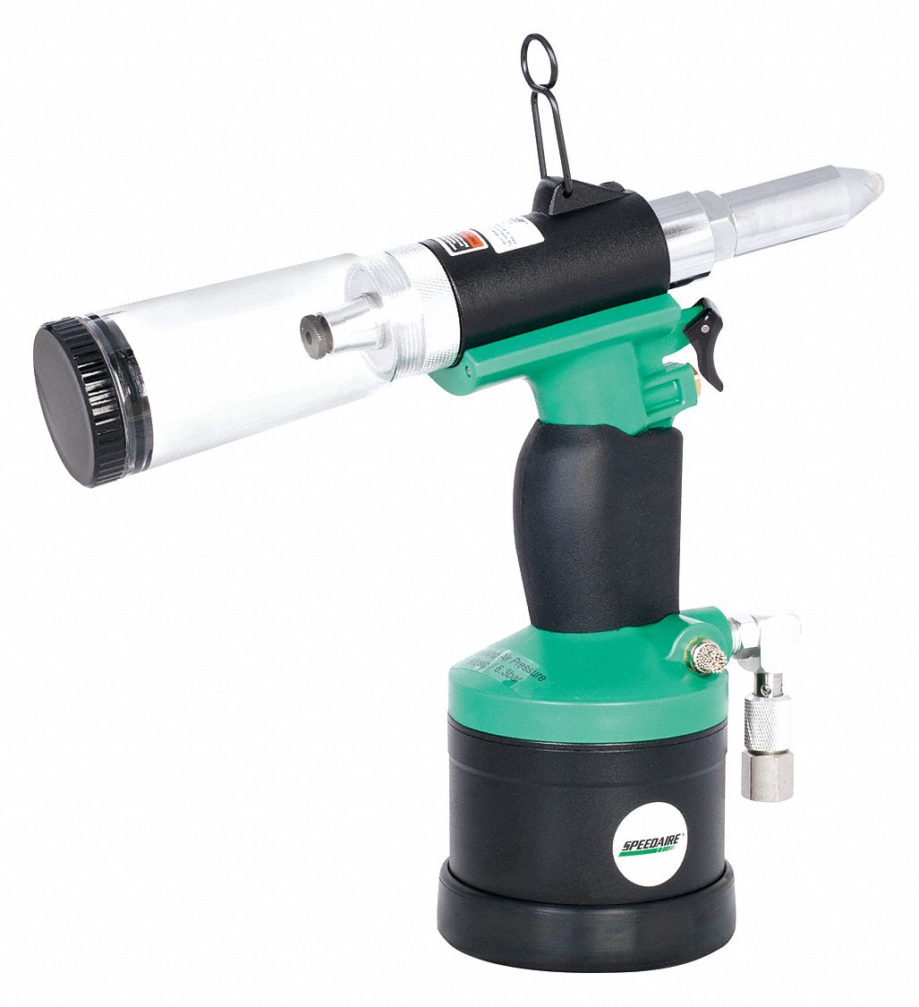 RIVET TOOL, 9/16 IN STROKE L, 2,100 LBF PULLING FORCE, INDUSTRIAL DUTY, 1/4 IN NPT FEMALE