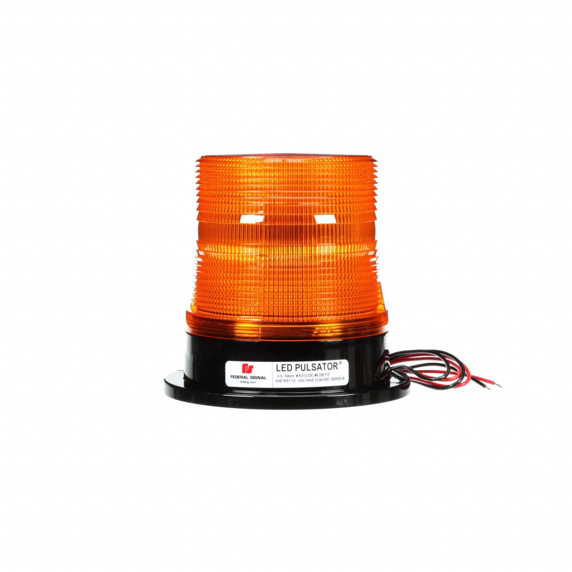 Federal Signal 212660-02SB Pulsator LED Beacon Class 1 Permanent Mount with Tall Amber Dome