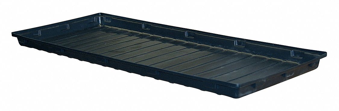 Safety Cabinet Tray: Std Safety Cabinet, 45 gal, 40 15/16 in x 16 15/16 in, Black, Polyethylene