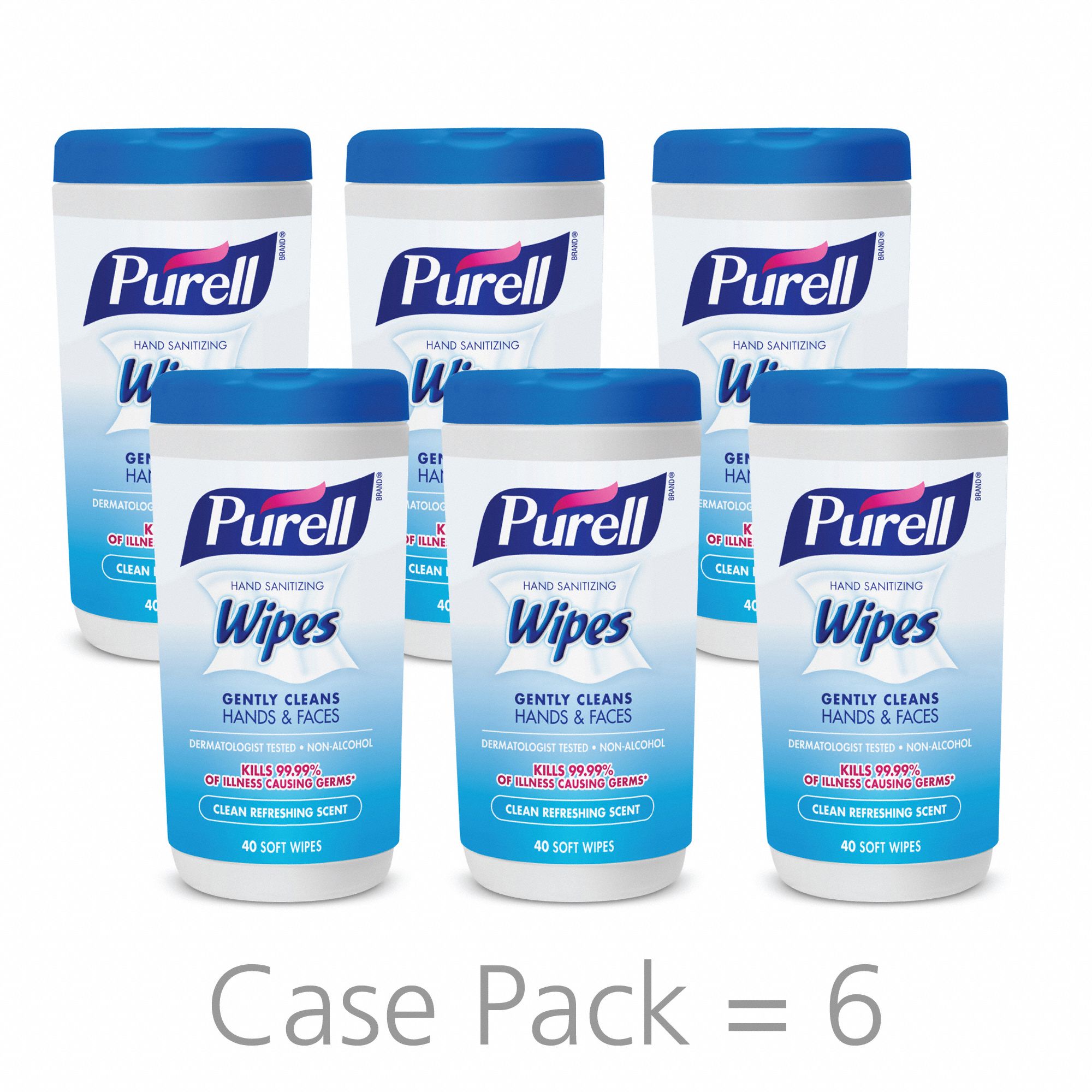 PURELL Hand Sanitizer Wipes Canister, Wipes, 53/4 in x 71/2 in Sheet