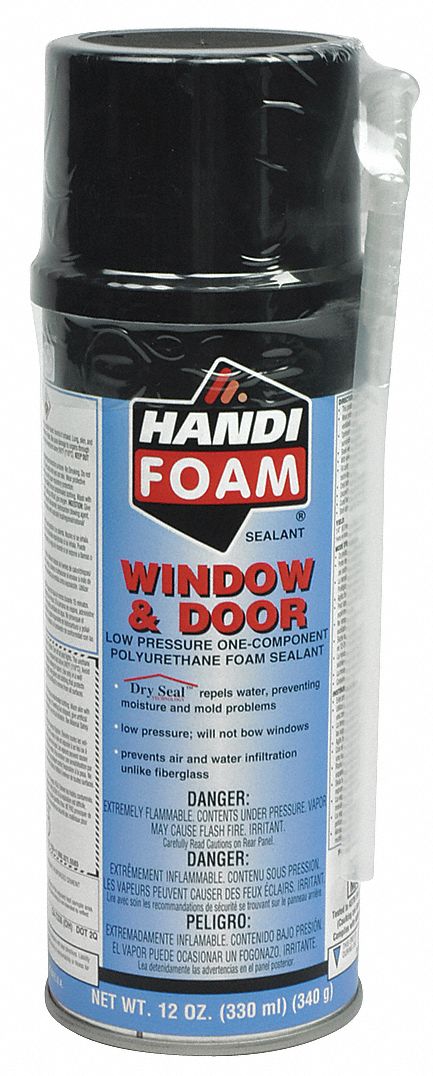 HANDI-FOAM Insulating Spray Foam Sealant: 1 Components, 12 oz Size