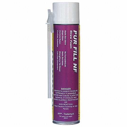 Insulating Spray Foam Sealant: 2 Components, 24 oz Size, Aerosol Can and Foam Dispenser