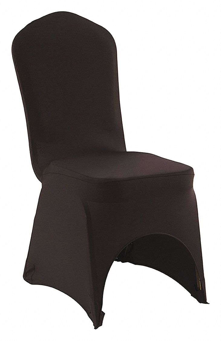 black fitted chair covers