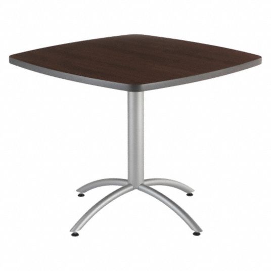 CAFEWORKS, Melamine, Walnut, Cafe/Breakroom Table - 45TR14|65684 - Grainger