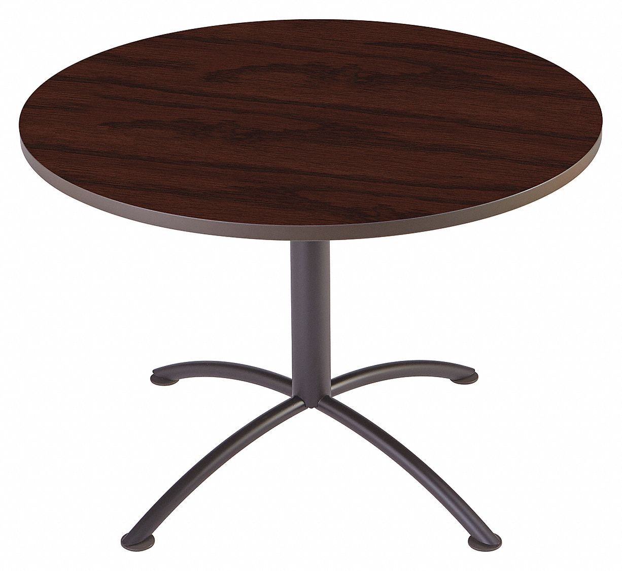 ILAND Round Cafe Table, Mahogany, Height 30 in, Dia. 42 in 45TR23
