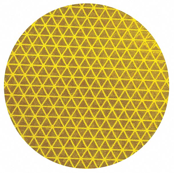 Reflective Tape: Construction/Emergency Vehicles/Trucks and Trailers, Yellow, 3 5/32 in Wd, Acrylic