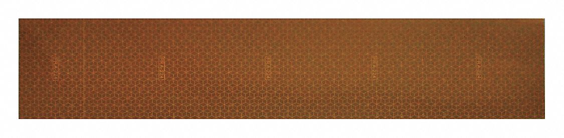 Reflective Tape: School Buses, Yellow, 4 in Wd, 18 in Lg, Acrylic